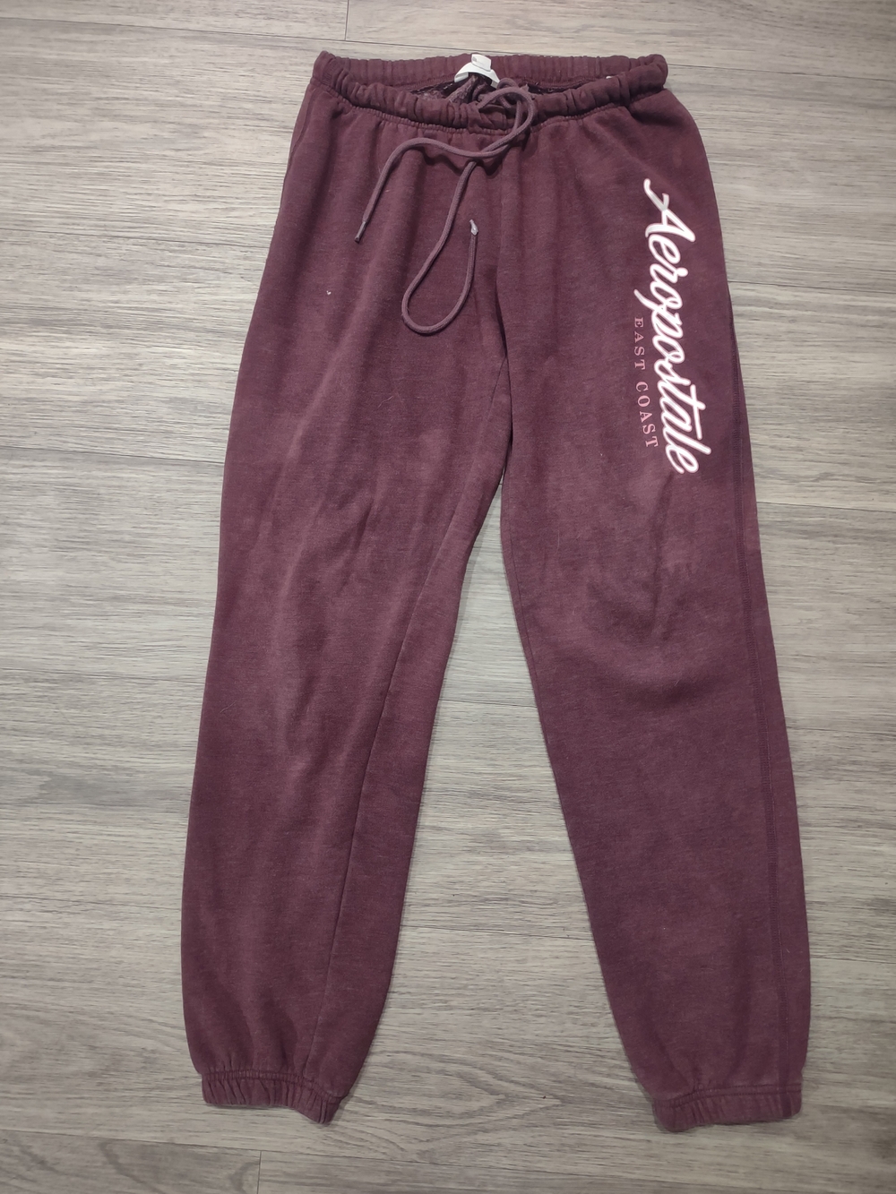 Aeropostale Burgundy Logo Jogger Sweatpants